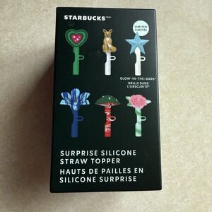 New Sealed Starbucks Surprise Silicone Straw Topper Mystery Box Limited Holiday